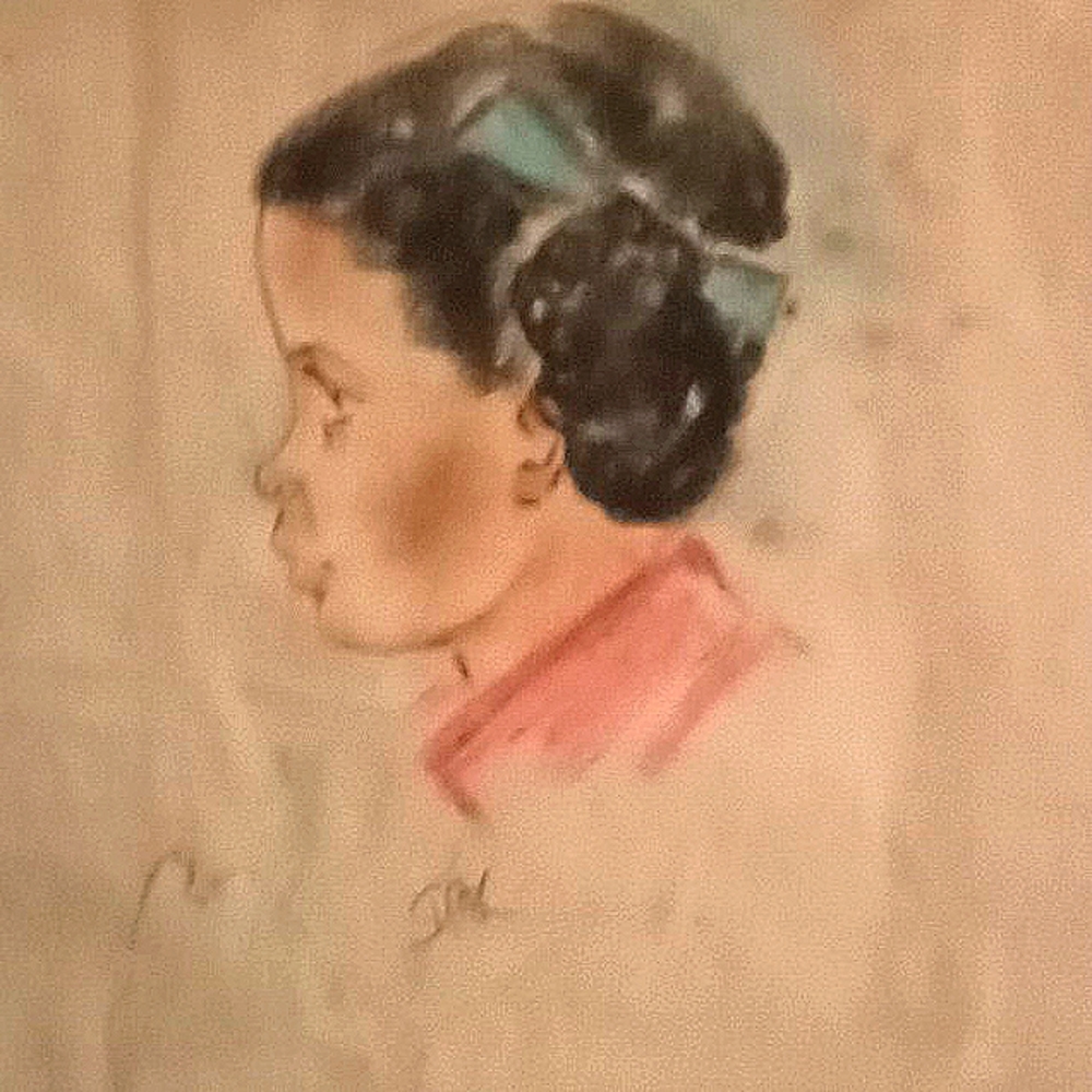 1940 Female Portrait Autograph